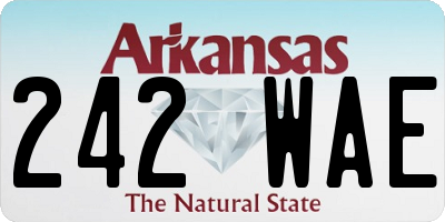 AR license plate 242WAE