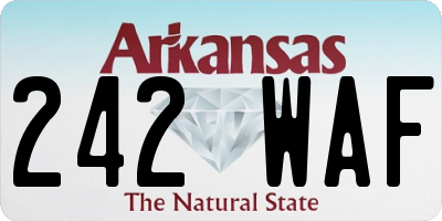 AR license plate 242WAF