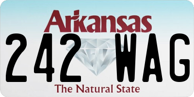 AR license plate 242WAG