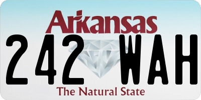 AR license plate 242WAH