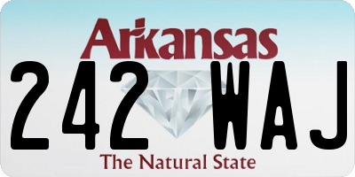 AR license plate 242WAJ
