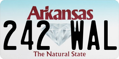 AR license plate 242WAL