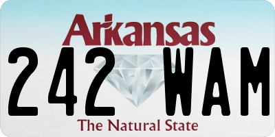 AR license plate 242WAM