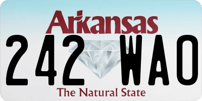 AR license plate 242WAO