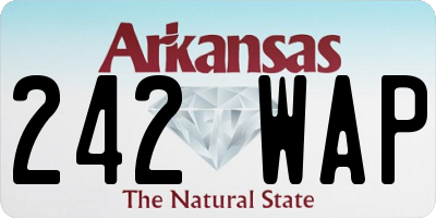 AR license plate 242WAP