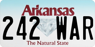 AR license plate 242WAR