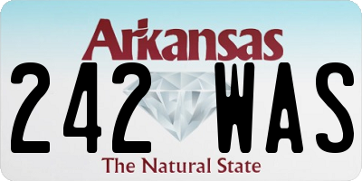 AR license plate 242WAS