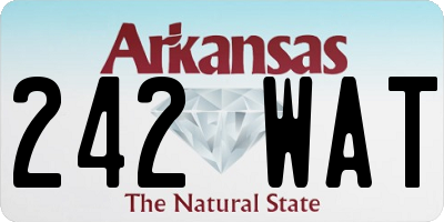 AR license plate 242WAT