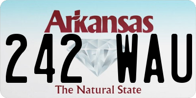 AR license plate 242WAU