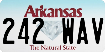 AR license plate 242WAV