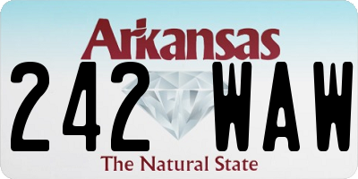 AR license plate 242WAW