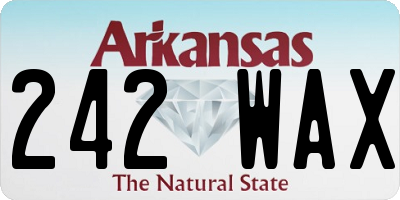 AR license plate 242WAX