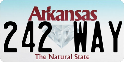 AR license plate 242WAY