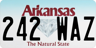 AR license plate 242WAZ