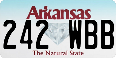 AR license plate 242WBB