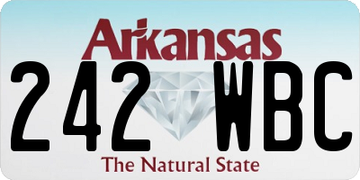AR license plate 242WBC