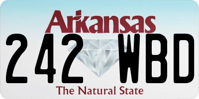 AR license plate 242WBD