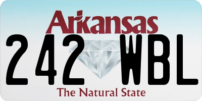 AR license plate 242WBL