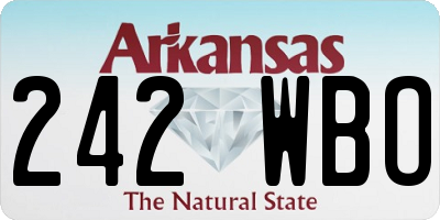 AR license plate 242WBO