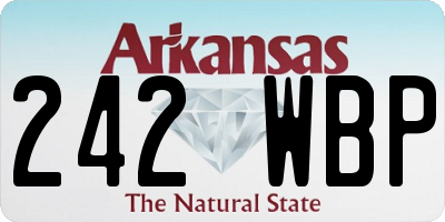 AR license plate 242WBP