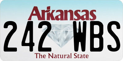 AR license plate 242WBS