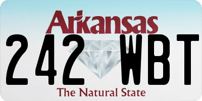 AR license plate 242WBT