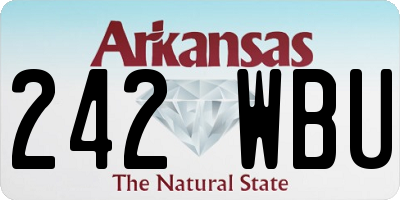 AR license plate 242WBU