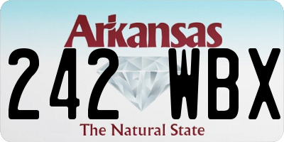 AR license plate 242WBX