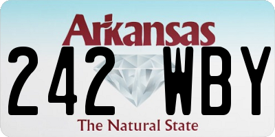 AR license plate 242WBY
