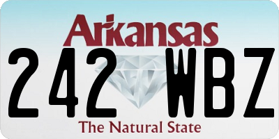 AR license plate 242WBZ