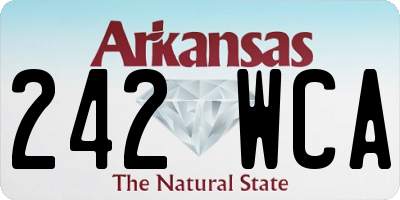 AR license plate 242WCA