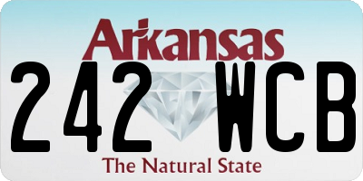 AR license plate 242WCB