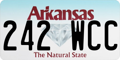 AR license plate 242WCC