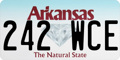 AR license plate 242WCE