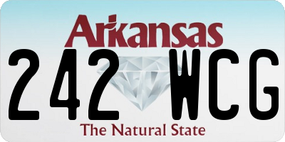 AR license plate 242WCG