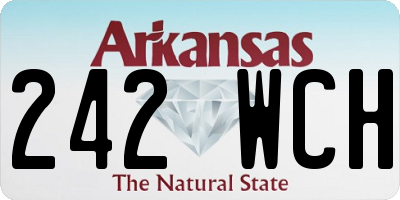 AR license plate 242WCH
