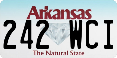 AR license plate 242WCI