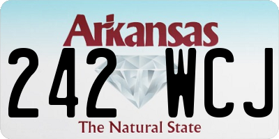 AR license plate 242WCJ
