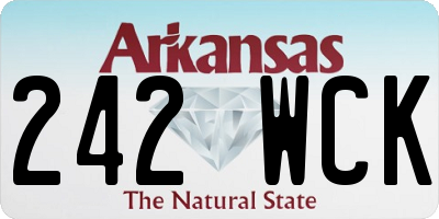 AR license plate 242WCK