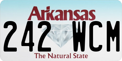 AR license plate 242WCM