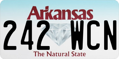 AR license plate 242WCN