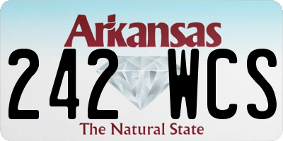AR license plate 242WCS