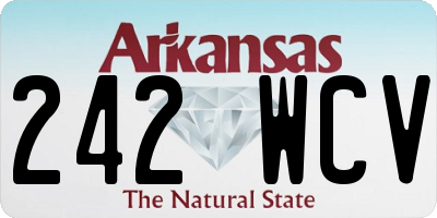 AR license plate 242WCV