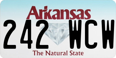 AR license plate 242WCW