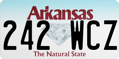 AR license plate 242WCZ