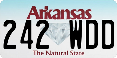 AR license plate 242WDD
