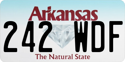 AR license plate 242WDF