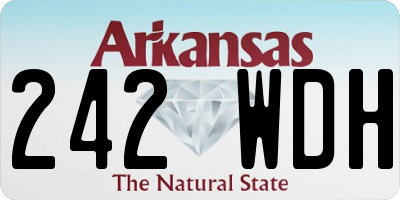 AR license plate 242WDH