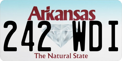 AR license plate 242WDI