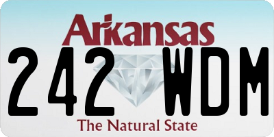AR license plate 242WDM